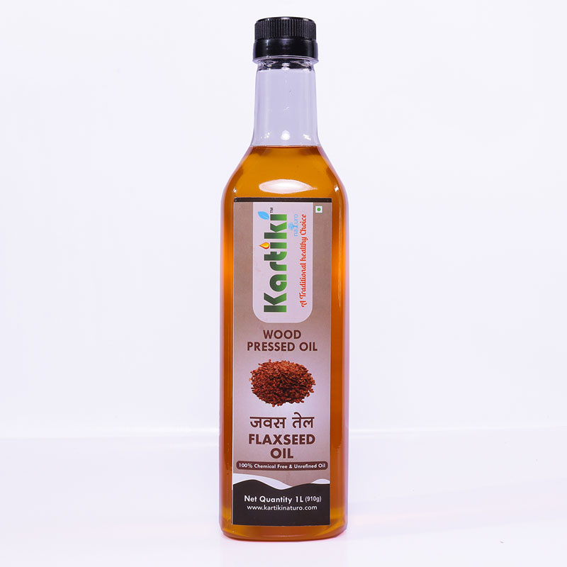 Wooden Cold Pressed Flaxseed Oil